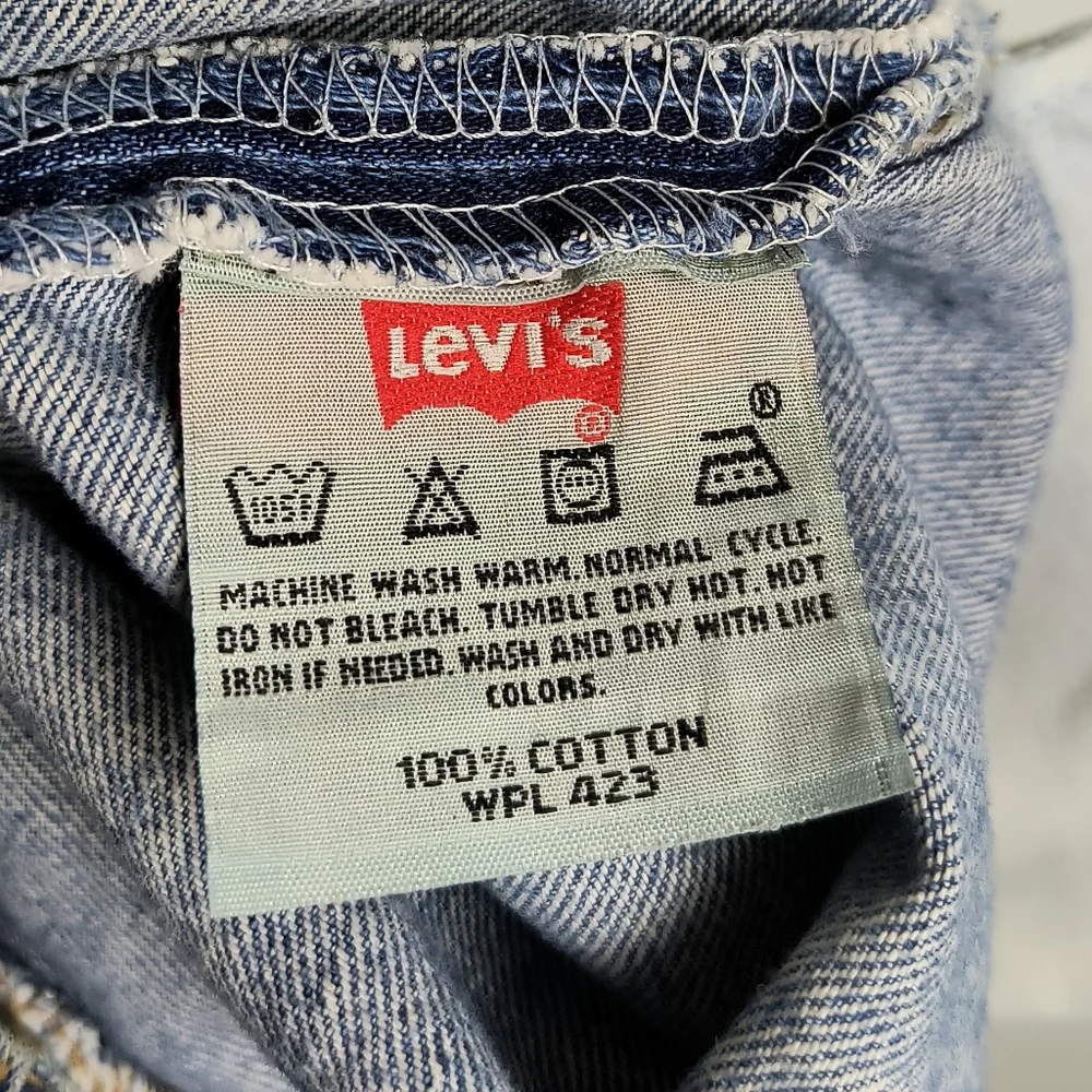 Levi's 501 Straight Leg Denim Pant Men's Size 33X30  Medium Wash Workwear_12